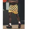Shorts Deportivos Casuales de Moda Estilo Americano hasta la Rodilla para Hombre, Nuevos Shorts de Entrenamiento Sueltos con Estampado de Llamas de Verano