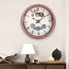 Reloj de Pared Jumbo 43cm Sala de Estar Bar Reloj de Pared Estilo Mecánico Decorativo Europeo Engranaje Giratorio Reloj de Gran Tamaño