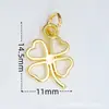 Ventas Directas de Fábrica, Al por Mayor en Stock, Collar Colgante Microincrustado de Cobre, Flor de Trébol de Cuatro Hojas Accesorios de Colgante Individual para Joyería DIY