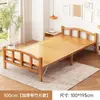 Cama plegable de bambú individual/doble simple para el hogar, cama refrescante para adultos de 1.0 m para siesta, habitación de alquiler, cama plegable de bambú para siesta