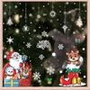 Pegatinas Navideñas Papá Noel Renos Copos de Nieve Pegatinas para Vidrio Bolas Colgantes Transfronterizas Muñeco de Nieve Feliz Navidad Pegatinas Estáticas