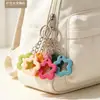 Accesorios para joyería DIY: 30mm acrílico transparente, colgantes y materiales para llaveros con forma de estrella de cinco puntas de colores, flor y flor de ciruelo