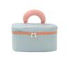 Bolsa de cosméticos con contraste de color, gran capacidad, bolsa de lavado avanzada, bolsa de almacenamiento portátil de viaje, color de alta calidad, 2024