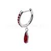 Astmf-136 Aleación de Titanio Aguja Recta Colgante de Gota de Agua Pendientes Anillo en D G23 Cuerpo de Titanio Joyería para Piercings Pendientes Tornillos para Orejas