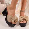 Sandalias Casuales Cómodas de Verano 2026 para Mujer Talla Grande, con Lazo, Suela Gruesa, Slip-on, Talla Única