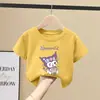 Camiseta de Verano para Niñas de Algodón 100% Puro, Manga Corta, Estilo Verano 2026, Nueva y Elegante, Dibujos Animados, Ropa Infantil, Manga Media, Camiseta para Niños, Ropa de Verano