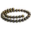 Joyería Anze Wholesale ágata negro natural dorado mantra de seis palabras mantra de seis palabras esmerilado cuentas sueltas semiacabadas