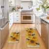 Alfombrilla de Cocina y Felpudo para Puerta de Entrada de Terciopelo de Cristal a Prueba de Polvo y Suciedad de Dos Piezas, Planta de Primavera y Flor, Transfronterizo Amazon