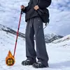 Pantalones casuales holgados para hombre 2026, pantalones versátiles para otoño, pantalones de pierna ancha hasta el suelo con caída, pantalones de mezcla de nailon y spandex para hombre