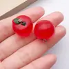 Acessórios para Joias DIY Frutas Realistas de Resina Maçã 3D Pulseira Colar Pingente Brincos Pingente de Fone de Ouvido Charme