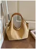 Bolsa de lona de mezclilla estilo coreano para mujer, nuevo modelo 2026, gran capacidad, ligera, versátil para ir al trabajo, bolso de hombro, bolsa de compras