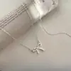 Colar Borboleta Pérola Prata de Lei S925 Design Feminino Senso de Estilo Nicho Senso de Alto Padrão Acessórios Sem Cor Corrente para Clavícula Versátil Tendência