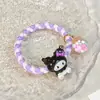 Cuerda de Pelo Trenzada de Colores Kuromi Dibujos Animados Bola de Cristal Burbuja Cuerda para la Cabeza Lazo para el Cabello de Estudiante Femenina Lindos Accesorios para el Cabello Tocado