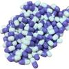 Pílulas de enchimento de lama de cristal fino, miçangas, acessórios de resina para brincos DIY, simulação, cápsulas de partículas bicolores, miçangas redondas