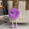 Lindo Conejo de Piernas Largas Bola de Carbón Peluche para Llavero de Coche Colgante Juguete de Peluche Encanto para Bolsos para Parejas