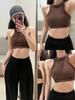 Ropa interior deportiva Lulu para mujer, sujetador de una pieza para correr, ropa interior de fitness, sujetador de yoga, ropa exterior, chaleco de yoga