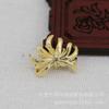 Hongxing DIY Joias Cobre 24K Cor Conservante 23*19mm Material Feito à Mão Grampo de Cabelo Acessórios Banhados a Ouro Crisântemo B537