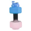 Copo Haltere de 2,6L Plástico Esportivo Fitness Copo de Água Esportivo Copo Misturador para Exterior Garrafa de Água Esportiva Pintura em Spray Gradiente