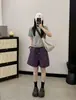 Shorts Casuales de Verano para Mujer con Sensación Fresca, Versátiles, Adelgazantes, Color Dopamina, Transpirables, de Secado Rápido, de Longitud Cinco Puntos, Modelo 8893