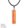 Collar Cilíndrico de Cristal Natural de 30 mm Estilo Minimalista Europeo y Americano Transfronterizo Colgante de Piedra Preciosa Cilíndrica Tallada de Ágata en Bruto