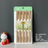 Palillos Hogar Palillos de Bambú Tienda de 10 yuanes Puesto Runjianghu 10 Pares de Palillos Palillos de Bambú Carbonizado Suministro de Puesto Palillos de Bambú
