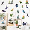 Nuevo FX-D356, pegatinas de pared con diseño de loro pequeño y bonito para dormitorio, sala de estar, habitación de niños, decoración del hogar