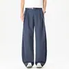 Ropa de Hombre Feng She / Novedad de Primavera Estilo High Street Americano Pierna Ancha Estilo Old Money Pantalones Rectos Mezclados Pantalones Largos
