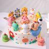 Rata, Buey, Tigre, Conejo, Dragón, Serpiente, Caballo, Oveja, Mono, Gallo, Perro y Cerdo 12 Adornos de Decoración para Pastel de Cumpleaños del Zodíaco Adorno para Postre