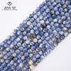 Piedra Punto Azul Verde Natural corte cara grande cuentas facetadas de 8 mm corte triángulo diy cadena de mano collar joyería punto mayoreo