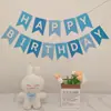 Bandera de feliz cumpleaños decoración de fiesta diseño de escena niño y niña de un año accesorios para fotos infantiles bandera colorida