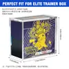 Caixa de Armazenamento de Pokemon em Acrílico ETB Caixa Original Fechamento Magnético Coleção de Cartas Pokemon UPC Proteção UV Personalizado