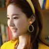 Pendientes Retro Estilo Hong Kong para Mujer 2026 Nuevo Estilo Popular Pendientes de Botón de Gama Alta Únicos Clips para Orejas Diseño Francés Accesorios de Pendientes Exagerados
