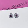 316L aço titânio cobre banhado a ouro brincos orelha osso stud coreano ins nicho design clay ball stud brincos cinco pontas estrela brincos