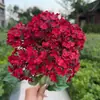Juego de 7 flores de hortensia artificiales, perfectas para arreglos florales de boda, decoraciones de pared, decoraciones de pasillo, arreglos de suelo, exhibiciones florales de exterior y decoraciones de salón de bodas