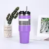 Taza de Viaje Grande de 30 oz con Popote, Gran Capacidad, Portátil para Exteriores, Taza de Hielo de Acero Inoxidable 304 con Aislamiento al Vacío