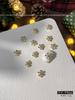 Enfeites de unha de floco de neve de natal, liga de ouro e prata, diamante, luz de flash requintada, ornamentos de armadura de luxo para uso no atacado
