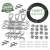 Accesorios para vela de sombra de acero inoxidable Cesta de flores para sombrilla Tornillo Gancho de resorte Ojal Auto-roscante llamativo Aparejo de red para sombrilla