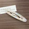 Presilha Oval Oca de Alta Qualidade para Clipes Bb com Textura de Acetato, Presilha para Franja, Presilha Lateral com Etiqueta Dourada, Versátil Presilha Lateral para Cabelo Folha de Salgueiro