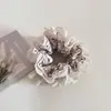 Estilo Coreano Pequeña Flor Doble Encaje Botón Floral Anillo para el Cabello Intestino Grande Cuerda para el Cabello Femenina Estilo Retro Girly Accesorios para el Cabello