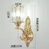 Nova Luminária de Parede de Cristal de Luxo Acessível Minimalista Pós-Moderna Criativa para Quarto Mesinha de Cabeceira Corredor Corredor Sala de Estar Luminária de Parede de Fundo