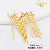 Oro de 14K aguja de nueve caracteres aguja de bola aguja en T DIY hecho a mano aguja para abalorios accesorios para joyería material chapado en oro que conserva el color