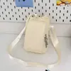 Bolsa de Almacenamiento de Doble Capa Nueva, Moda Dulce Simple para la Primavera 2026, Ligera y Elegante, Puede Sostener Botellas de Agua, Bolso Cruzado de Hombro Único para Teléfono