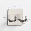 Gancho de acero inoxidable 304 para cocina, baño, creativo, sin perforaciones, que no deja marcas, para ropa, puerta trasera, de metal