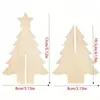 Piezas de Madera DIY Árbol de Navidad para Niños Regalo de Navidad para el Hogar Pintura en Madera Graffiti Decoración Adornos Arte Creativo en Madera