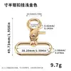 Fivela de metal dourado claro de 6 pontos para alça de ombro de mochila, gancho de metal, acessórios de ferragens para vestuário e bagagem, gancho de 1 polegada