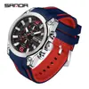 Reloj de Cuarzo para Hombre de Moda Popular Transmisión en Vivo Marca Sanda Casual y Versátil Tres Ojos Seis Agujas Luminoso Resistente al Agua Reloj para Hombre