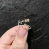 Anillo de Rosa Yinzhen para Mujer Plata de Ley S925 Anillo Abierto Ajustable de Venta Caliente Transfronteriza Europea y Americana Nicho Lujo Ligero Moda Versátil