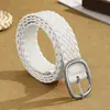 Cinturón Tejido Estilo Coreano para Mujer, Versión Coreana con un Toque de Lujo, Cinturón Versátil Casual con Hebilla de Pin, Moda Tendencia Cinturón para Pantalones al por Mayor