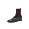 Botines nuevos, simples y elegantes, estilo francés, de tacón grueso de 3 cm, de caña ajustada, con forro de una sola capa o de terciopelo, botas de moda suaves y cómodas