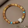 Pulsera de sándalo natural, sándalo Barbie, joyería estilo chino, accesorios para hombre y mujer, rosario, venta al por mayor